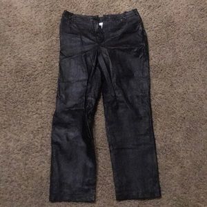 Leather pants.